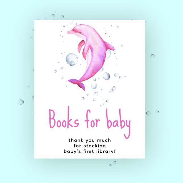 Poster Dauphin d'aquarelle - Livres pour bébé (Créateur téléchargé)