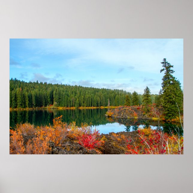 Poster d'automne Clear Lake Oregon (Devant)