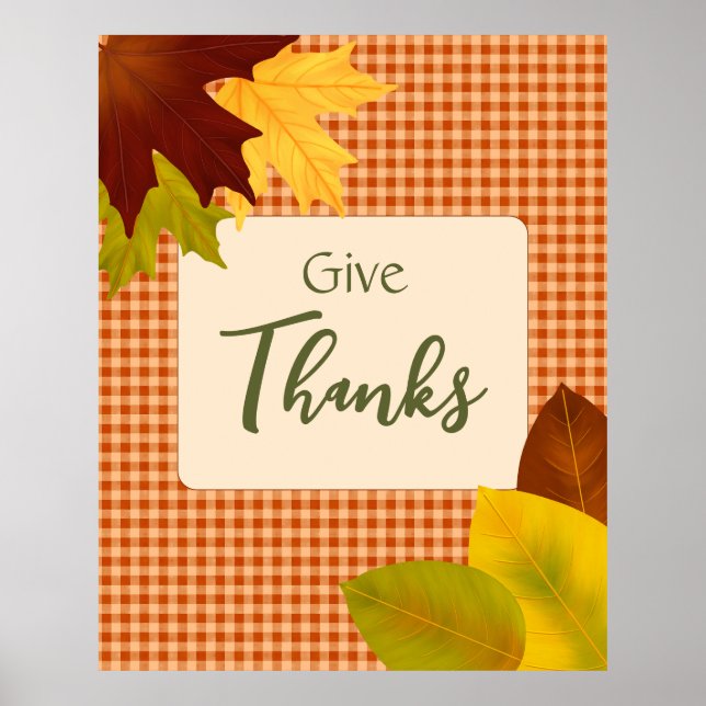 Poster d'automne En vichy Thanksgiving (Devant)