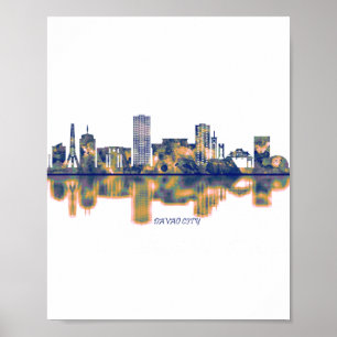 Poster Davao City Skyline