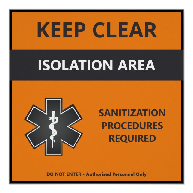 Poster d'avertissement Coronavirus personnalisable (Devant)