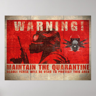 Poster d'avertissement de quarantaine ZKE