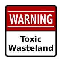 Poster d'avertissement des déchets toxiques