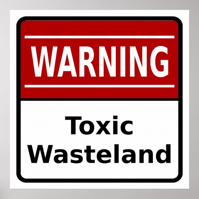 Poster d'avertissement des déchets toxiques (Devant)
