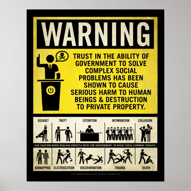 Poster d'avertissement du gouvernement (Devant)