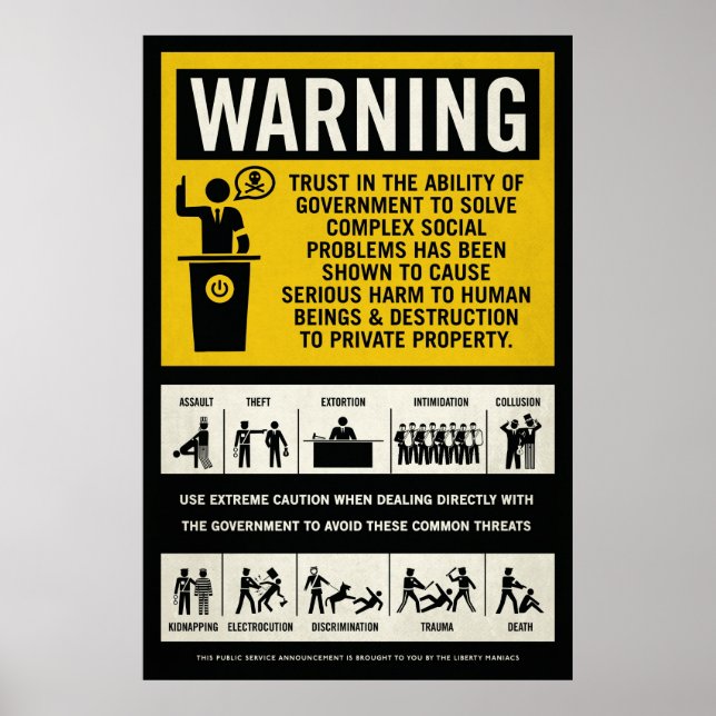 Poster d'avertissement du gouvernement (Devant)