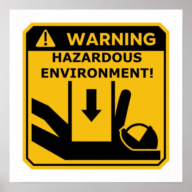 Poster d'avertissement sur l'environnement des ing (Devant)