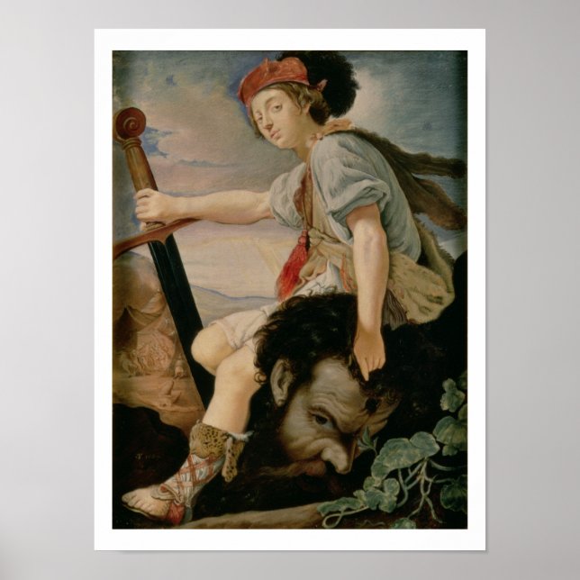 Poster David avec le chef de Goliath (Devant)
