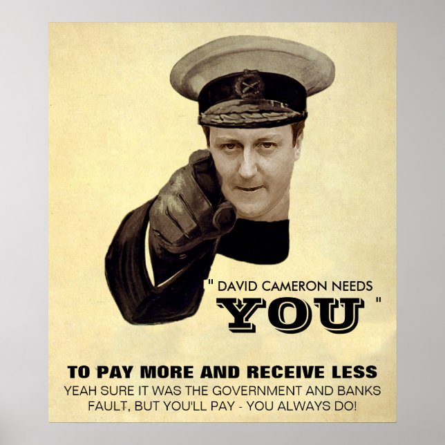Poster David Cameron Print (Devant)