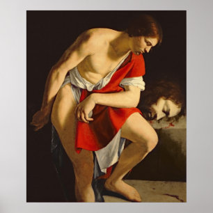 Poster David contemplant la tête de Goliath