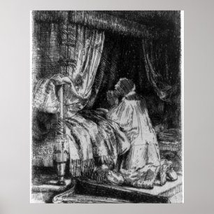 Poster David dans la prière - Rembrandt - 1652