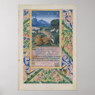 Poster David défendant les moutons de son père contre a