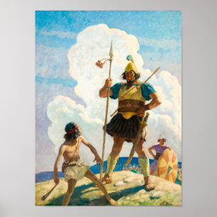 Poster David et Goliath, 1940 par Newell Convers Wyeth