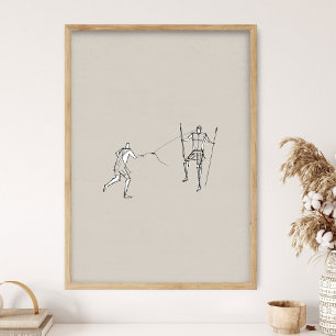 Poster David et Goliath, Art de Jésus, Croquis de la Bibl