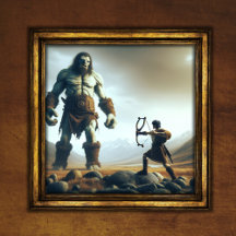 David et Goliath Bible Story Christian Art
