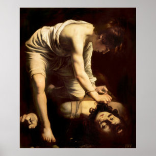 Poster David et Goliath - Caravaggio c.1610