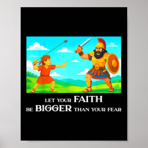 Poster David et Goliath Inspirations Chrétiennes Hommes,