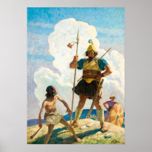 Poster David et Goliath par Newell Convers Wyeth