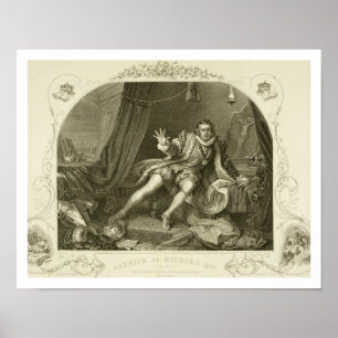 Poster David Garrick (1717-79) comme Richard III, Loi V