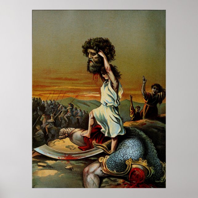 Poster David hisse la tête de Goliath (Devant)