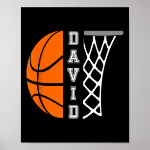 Poster David Nom Personnalisé Joueur De Basket-Ball