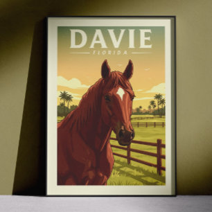 Poster Davie Floride vintage
