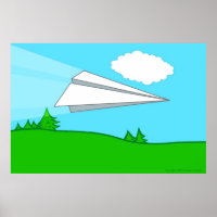 Poster d'avion papier