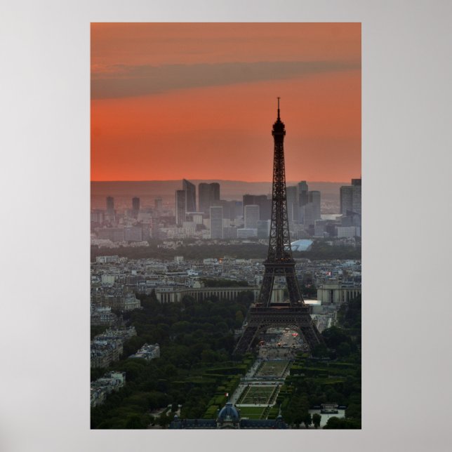 Poster - Dawn in Paris Eiffel Tower (Front)
