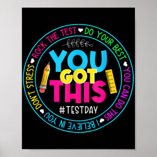 Poster Day Rock The Test Teacher Test Day Vous Avez Obten