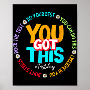 Poster Day Rock The Test Teacher Test Day Vous Avez Obten