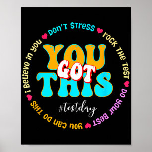 Poster Day Rock The Test Teacher Test Day Vous Avez Obten