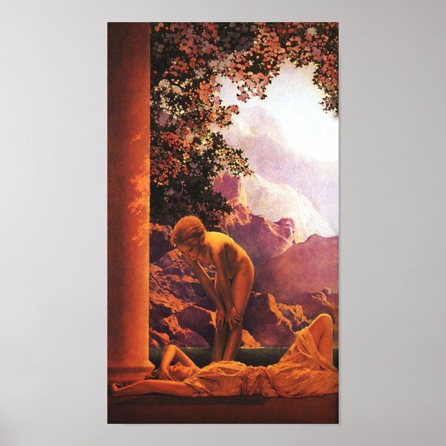 Poster Daybreak, Maxfield Parrish (Devant)