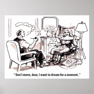 Poster Daydreamer, relation homme et femme, Humour,