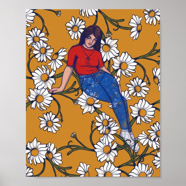 Poster Daydreaming Spring Witch Daisy Art (Devant)