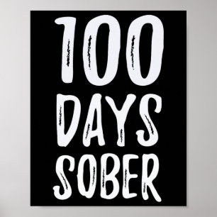 Poster Days Sober Félicitations Sobriété
