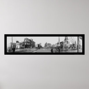 Poster Dayton OH Flood Fire Photo 1913