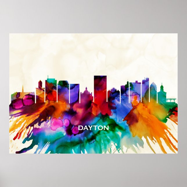 Poster Dayton Skyline (Devant)