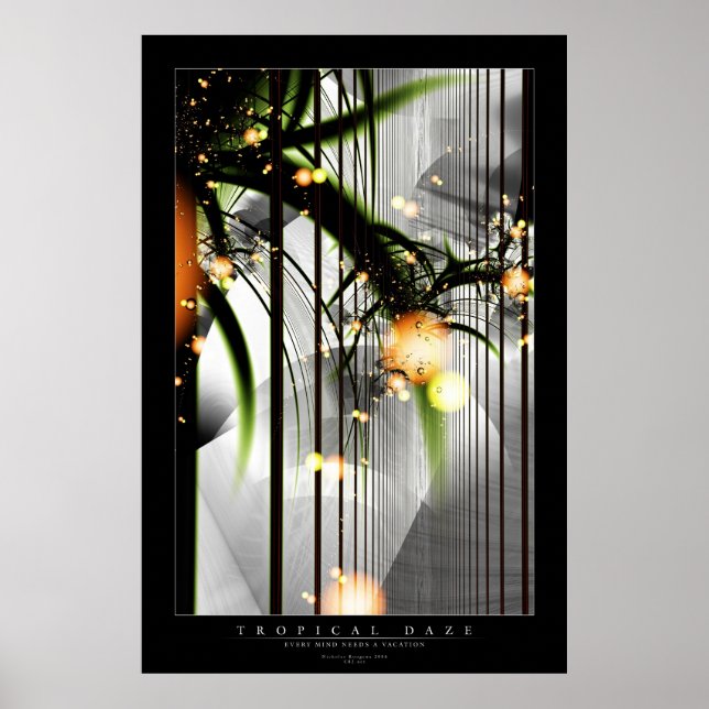 Poster Daze tropical (Devant)