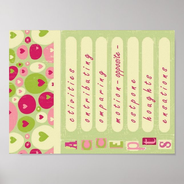 Poster DBT - Mindfulness - Sage Mind - ACCEPTS (Devant)