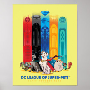 Poster DC League of Super-Pets Metropolis Towers