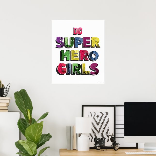 Poster DC Super Hero Girls City Letters (Bureau à domicile)