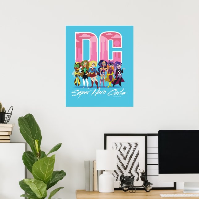 Poster DC Super Hero Girls Lineup (Bureau à domicile)