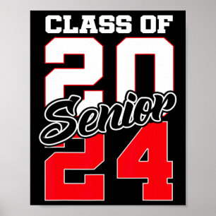 Poster De 2024 Senior 24 Shirt High School Graduation Gif