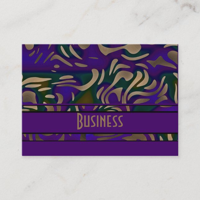Poster de animal carte de visite Purple Gold (Devant)