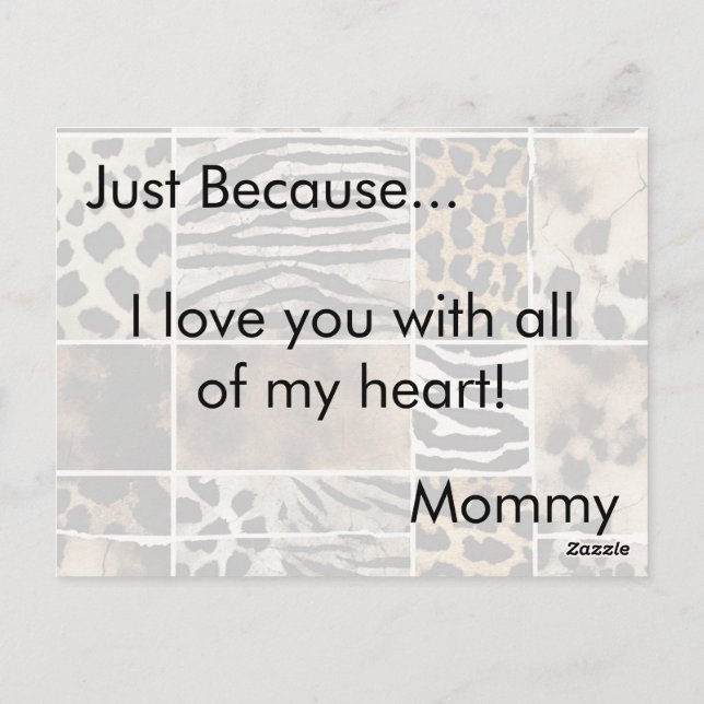 Poster de animal - Carte postale (Dos)