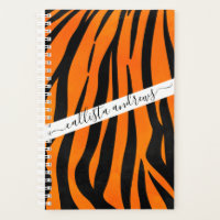 Poster de animal de bandes de tigres noirs orange
