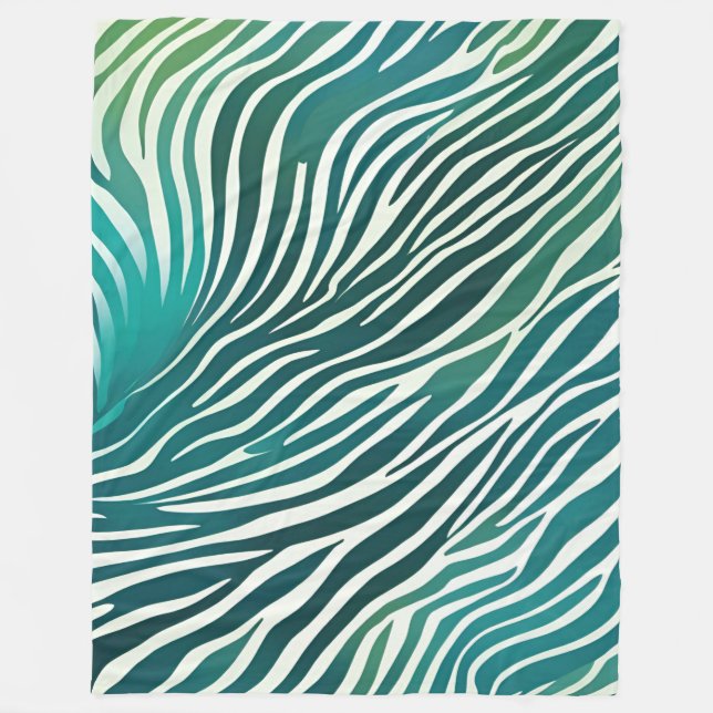 Poster de animal de couverture Turquoise vert Zebr (Devant)