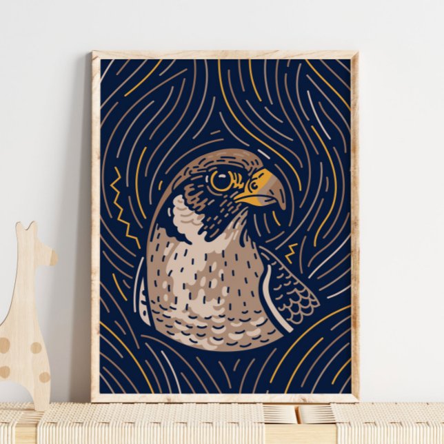 Poster de animal de Faucon Zodiac | Impression Fal (Créateur téléchargé)
