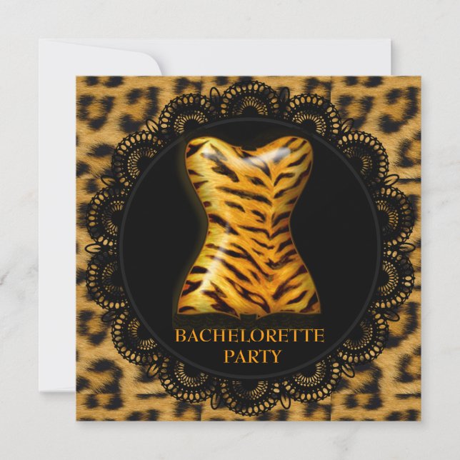 POSTER DE ANIMAL DE LACE MODERNE INVITATION DU PAR (Devant)
