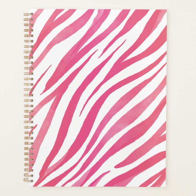 Poster de animal sauvage rose Zebra Stripes (Devant)